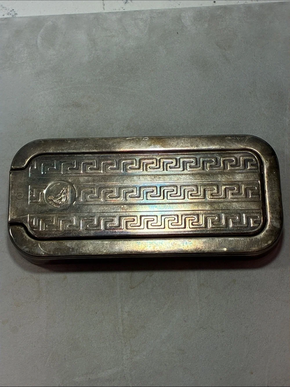 Silver Plated Geometric Complete Razor Set & Box Rolls Razor England Circa 1927 - Picture 2 of 16